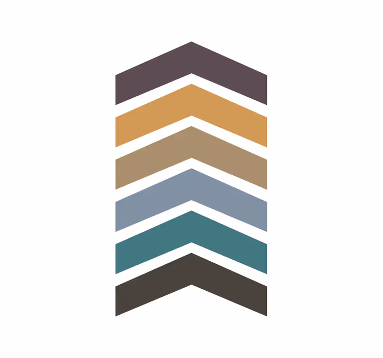 Living room blind in earth tone arrow nordic design - TenStickers