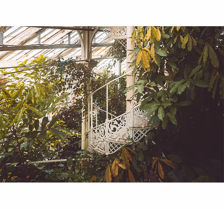 Cottagecore botanical living room blind - TenStickers