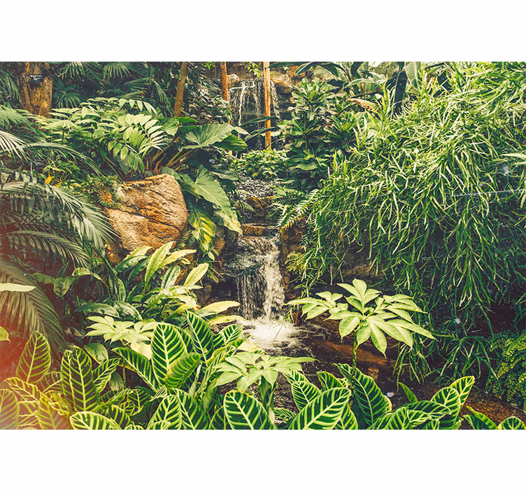 Living room blind in beautiful green tropical forest - TenStickers