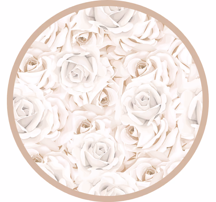 Blind beige elegant white roses - TenStickers