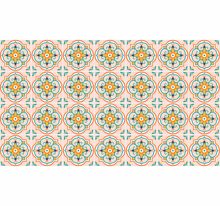 Blind beige square colorful design - TenStickers