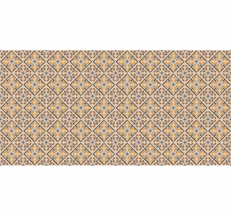 Blind beige with gold and blue baroque design - TenStickers