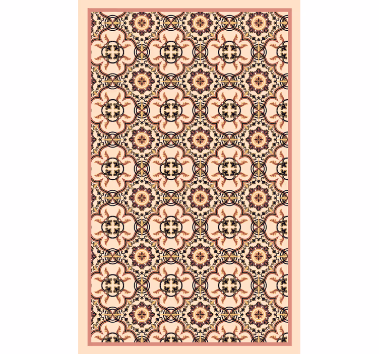Blind bedroom with vintage tile pattern - TenStickers