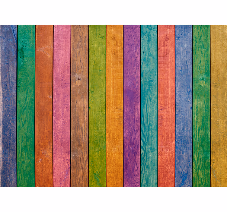 Blind bedroom wooden multicolor pattern - TenStickers