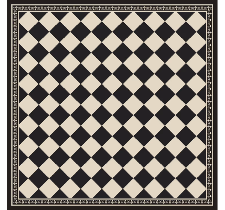 Blind bedroom black checkerboard design - TenStickers