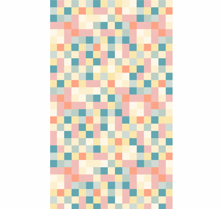 Blind bedroom colorful pastel squares - TenStickers