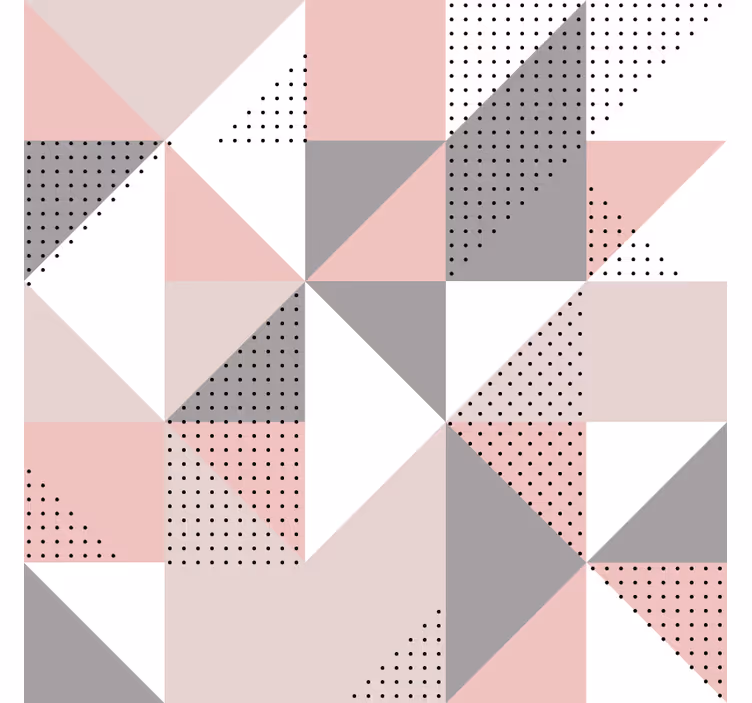 Blind bedroom with pastel nordic triangles design - TenStickers