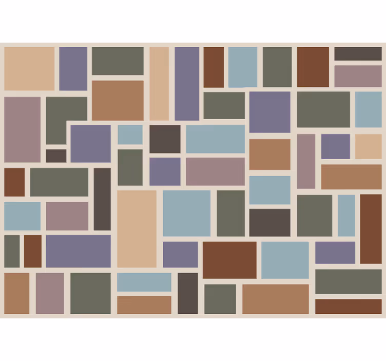 Blind bedroom with vibrant contemporary tiles - TenStickers