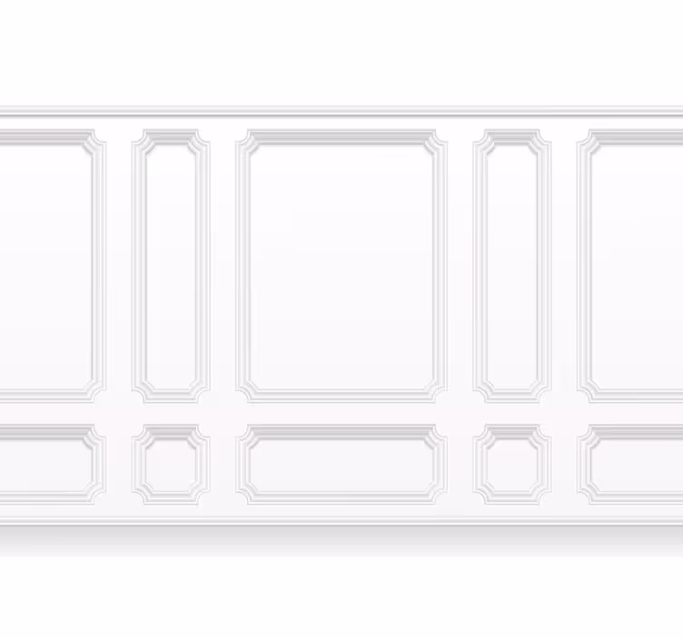 White window blind with classic panels - TenStickers