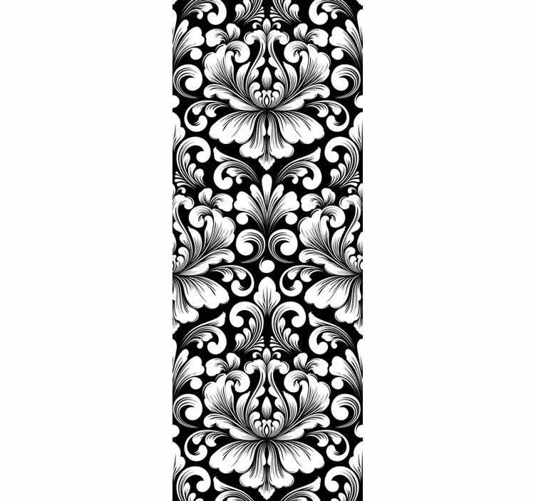 Retro roller blind with elegant botanical design - TenStickers