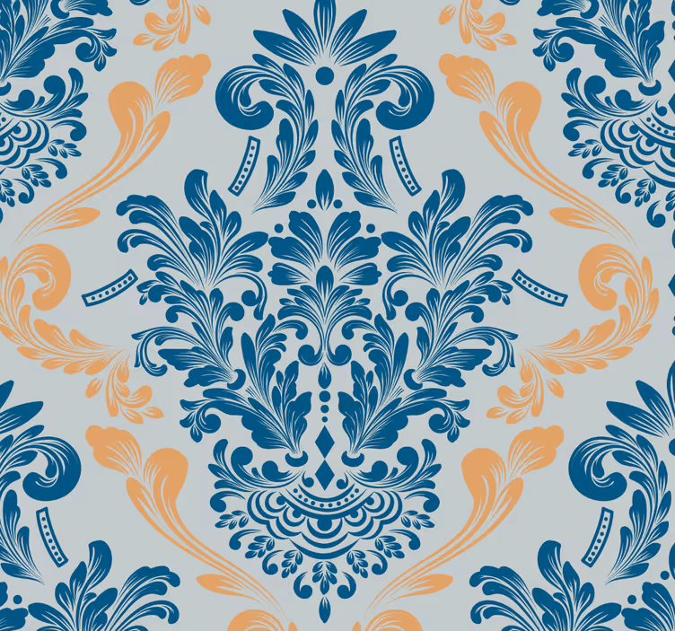 Retro roller blind with elegant flourish design - TenStickers