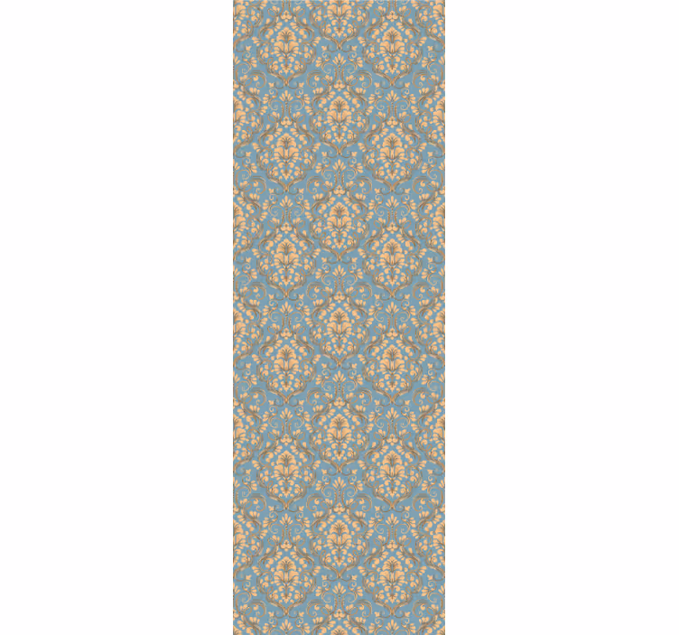 Retro roller blind with ornate floral damask - TenStickers