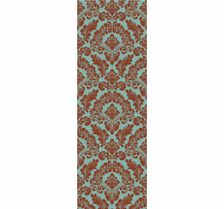 Retro roller blind elegant damask print - TenStickers