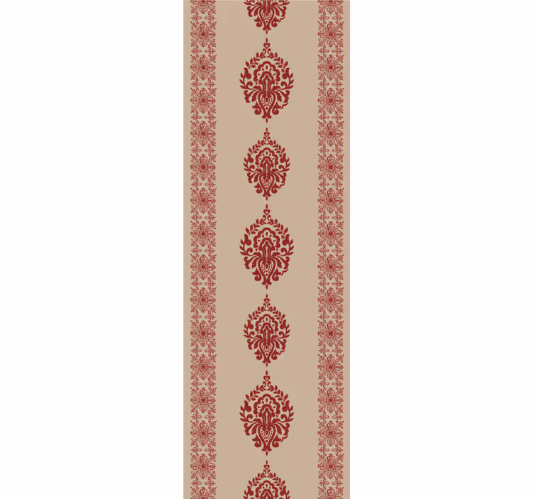 Retro roller blind with elegant red patterns - TenStickers
