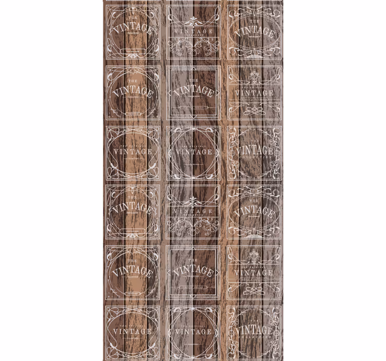 Retro roller blind stamped barrels - TenStickers
