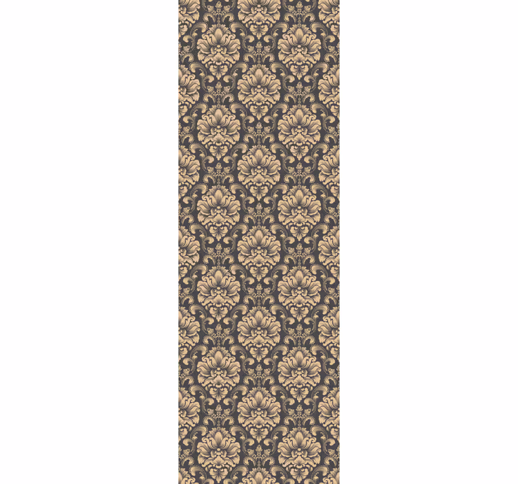 Retro roller blind in golden baroque design - TenStickers