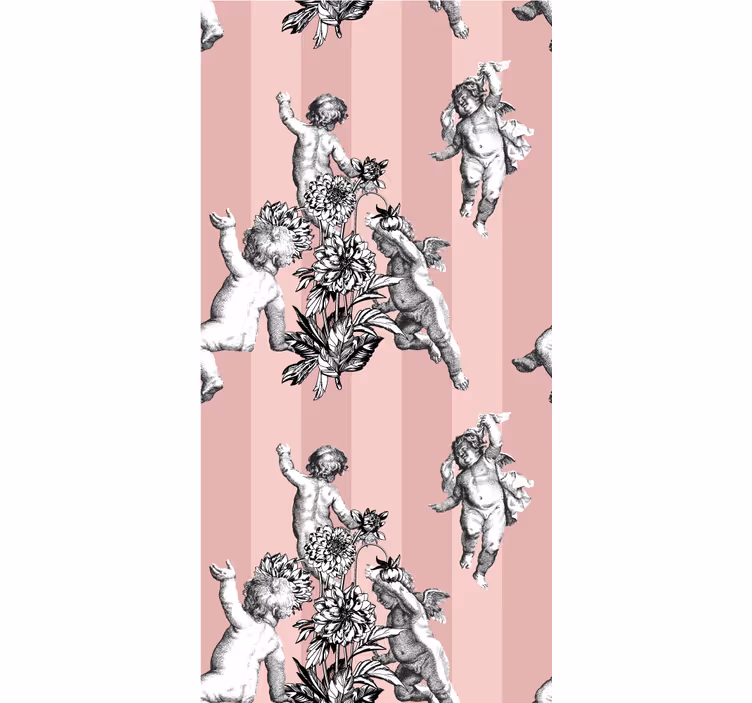 Retro roller blind french vintage striped pattern - TenStickers