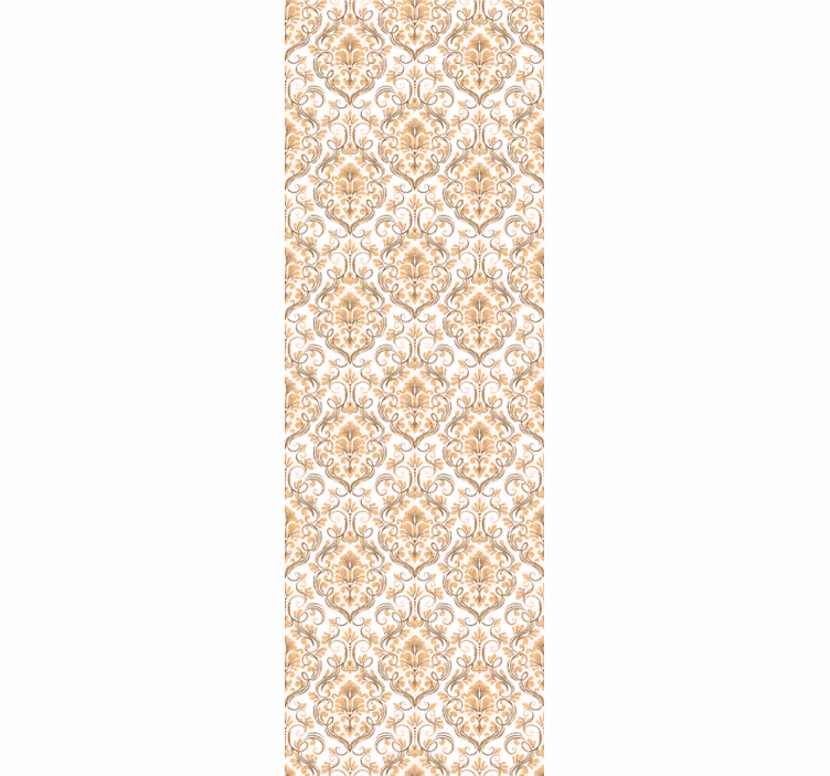 Retro roller blind in white and gold mandala design - TenStickers