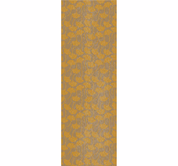 Retro roller blind with vintage ginkgo leaves pattern - TenStickers
