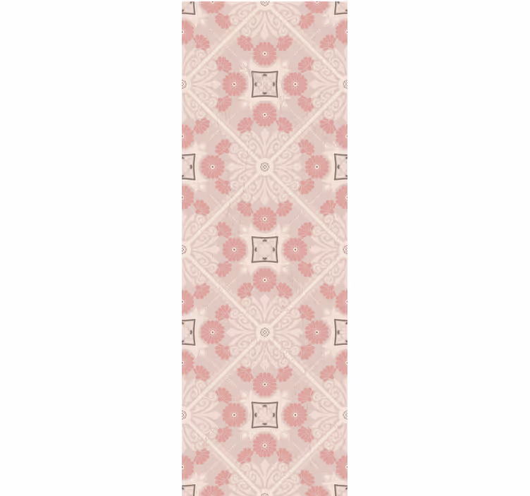 Retro roller blind in pastel vintage pattern - TenStickers