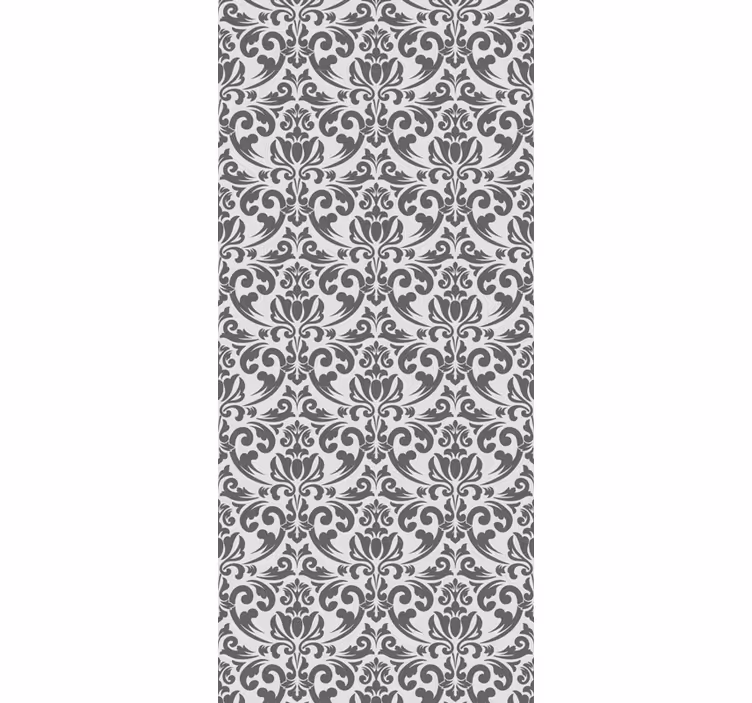 Retro roller blind abstract damask design - TenStickers