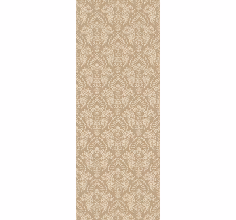 Retro roller blind in beige damask style - TenStickers