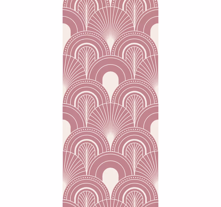 Retro roller blind in rose gold arc decor style - TenStickers