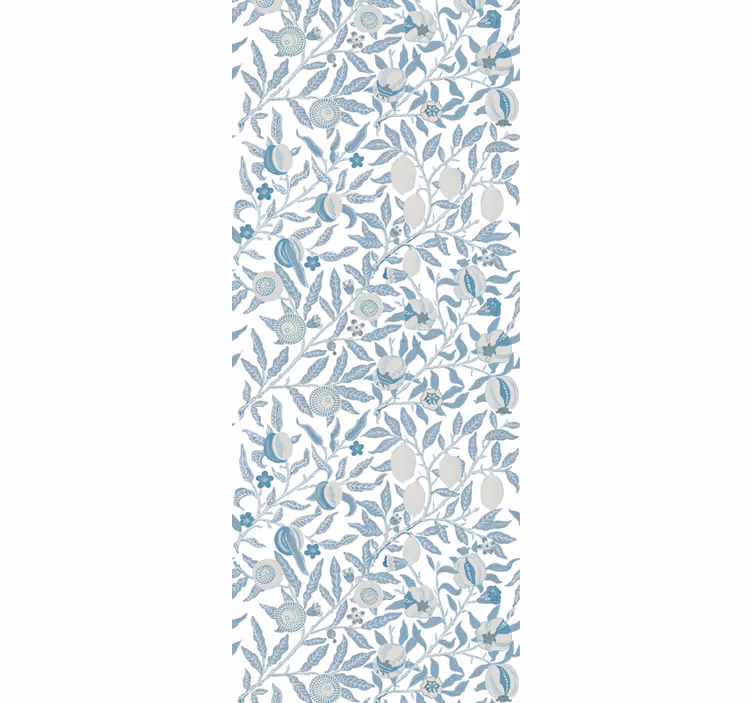 Retro roller blind blue floral victorian design - TenStickers