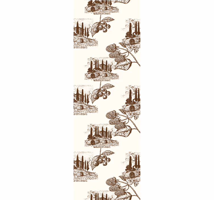Retro roller blind french provincial country life design - TenStickers