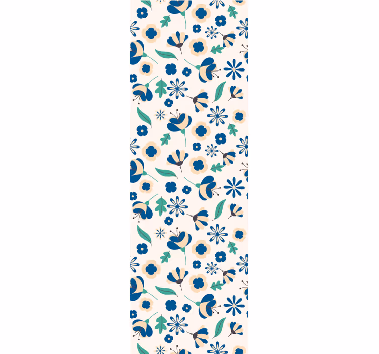 Retro roller blind french provincial floral white - TenStickers