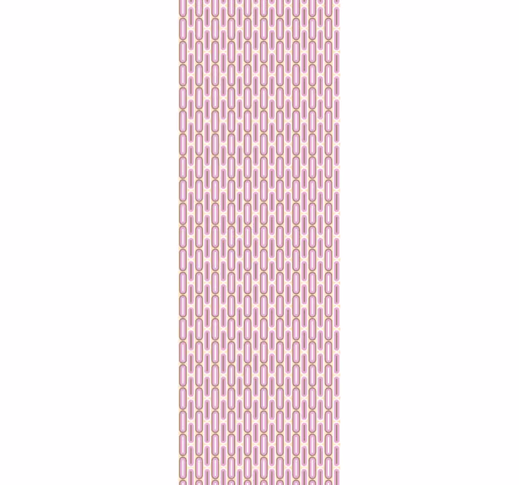 Retro roller blind in pink geometric 70s style - TenStickers