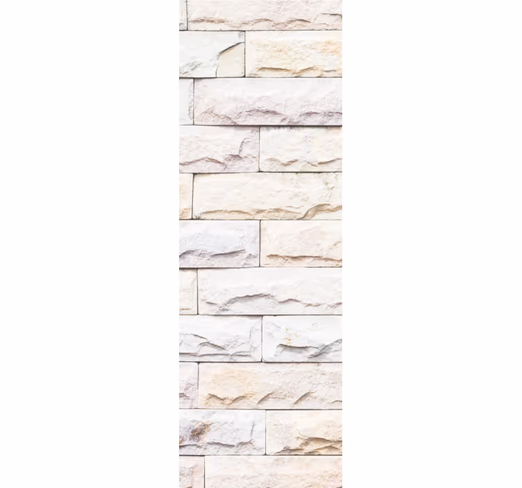 Retro roller blind light beige brick pattern - TenStickers