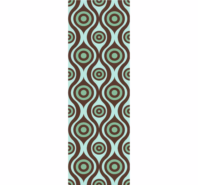 Retro roller blind with irregular 70's shapes - TenStickers