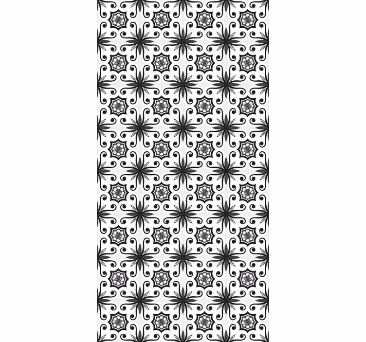Retro roller blind vintage black tile - TenStickers