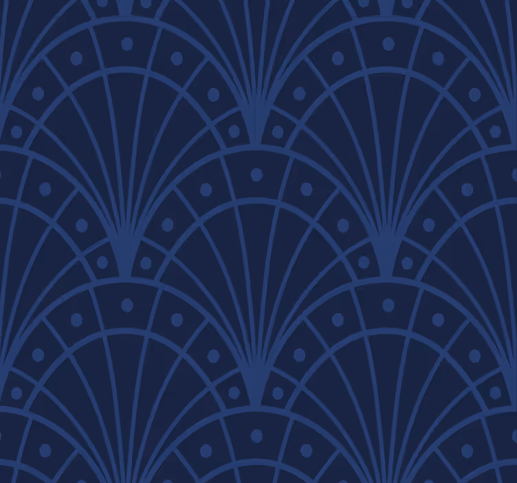 Retro roller blind in navy blue art deco style - TenStickers