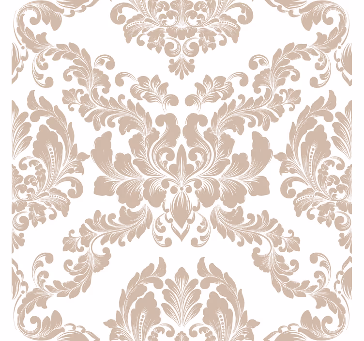 Retro roller blind with damask pattern - TenStickers