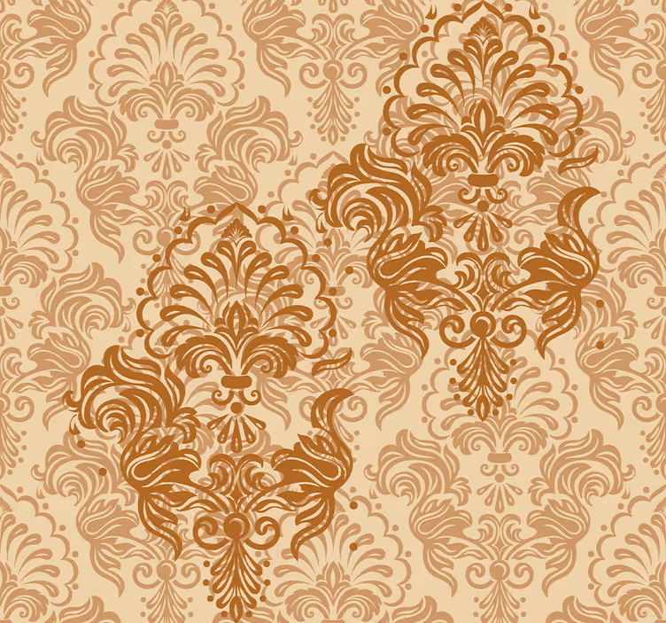 Retro roller blind with vintage warm-toned design - TenStickers