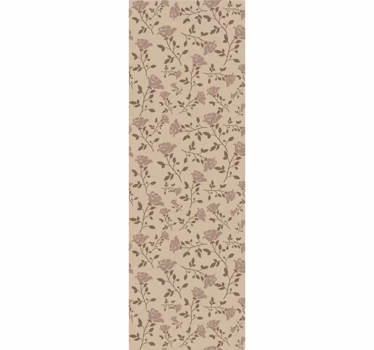 Retro roller blind brown vintage rose design - TenStickers