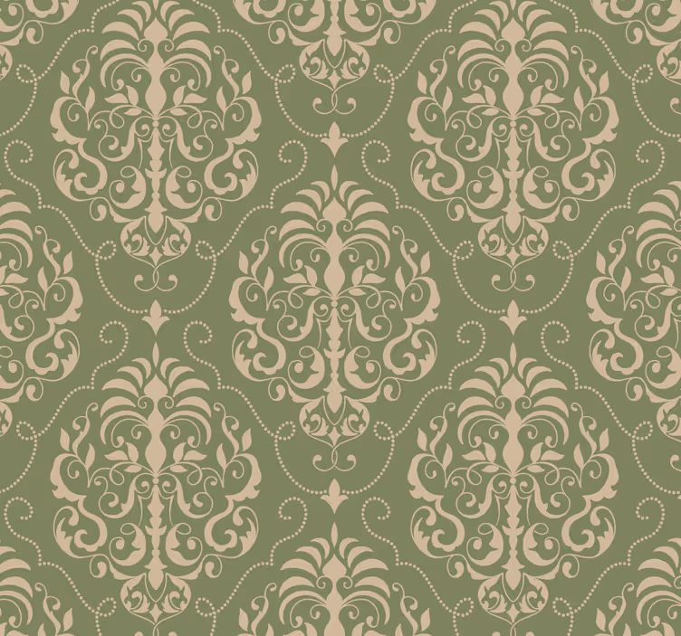 Retro roller blind floral classic - TenStickers