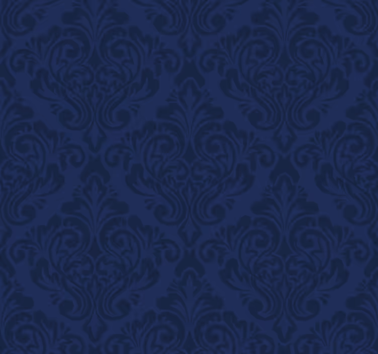 Retro roller blind in navy blue damask - TenStickers