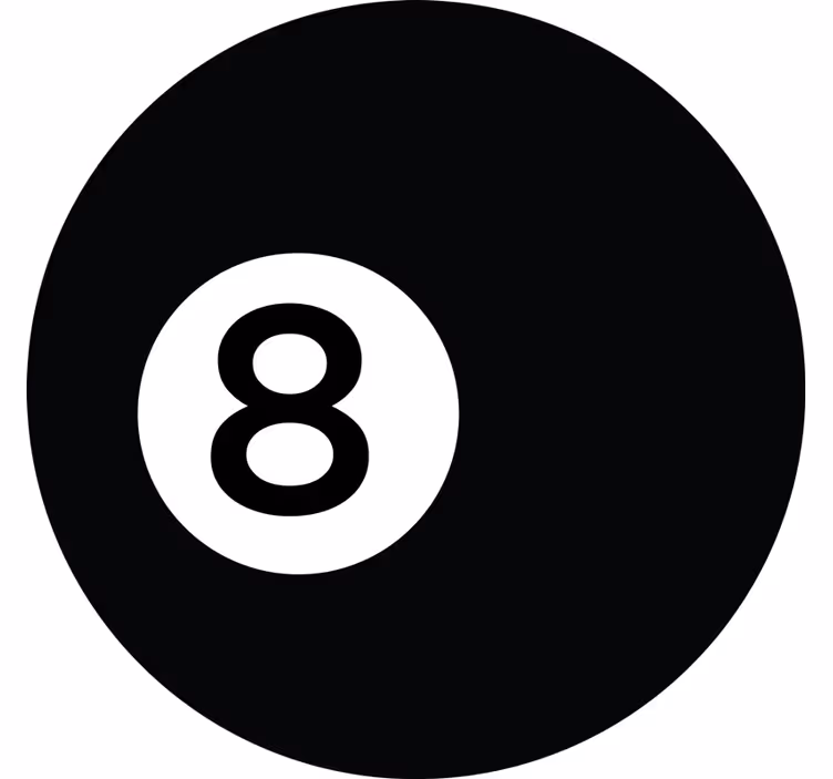 Black roller blind eight ball design - TenStickers