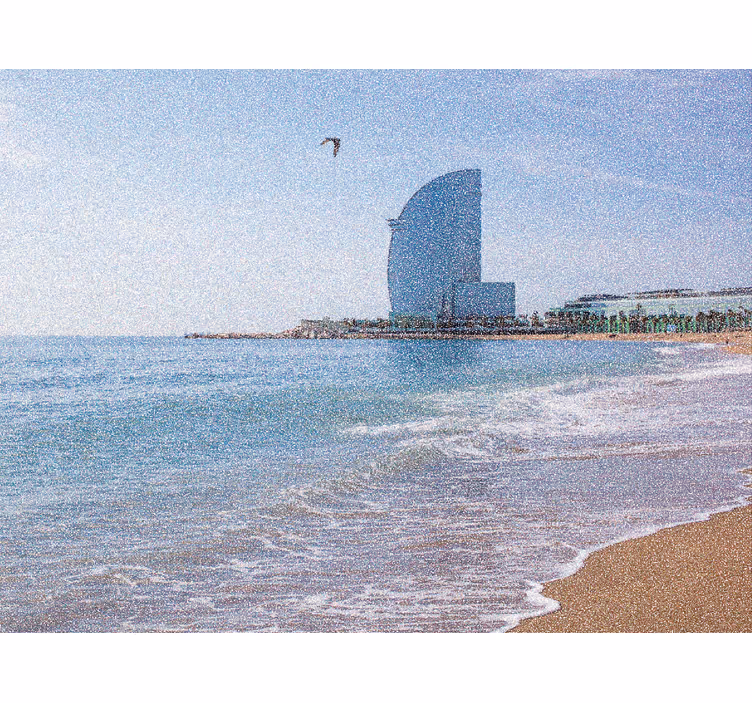 Living room blind vela hotel in la barceloneta - TenStickers