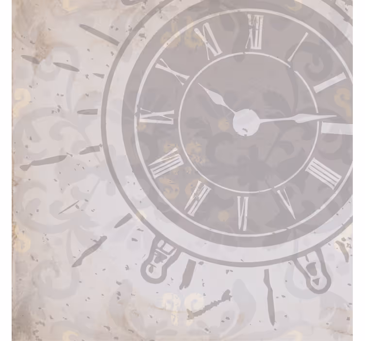 Living room blind with white shabby chic clock - TenStickers