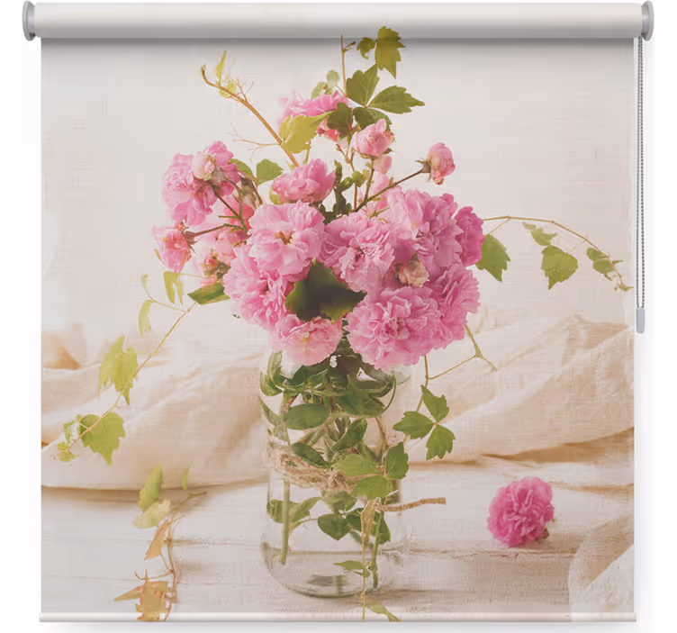 Living room blind with dying roses design - TenStickers