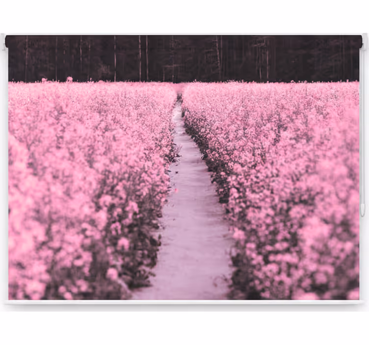Living room blind in an elegant meadow of roses - TenStickers