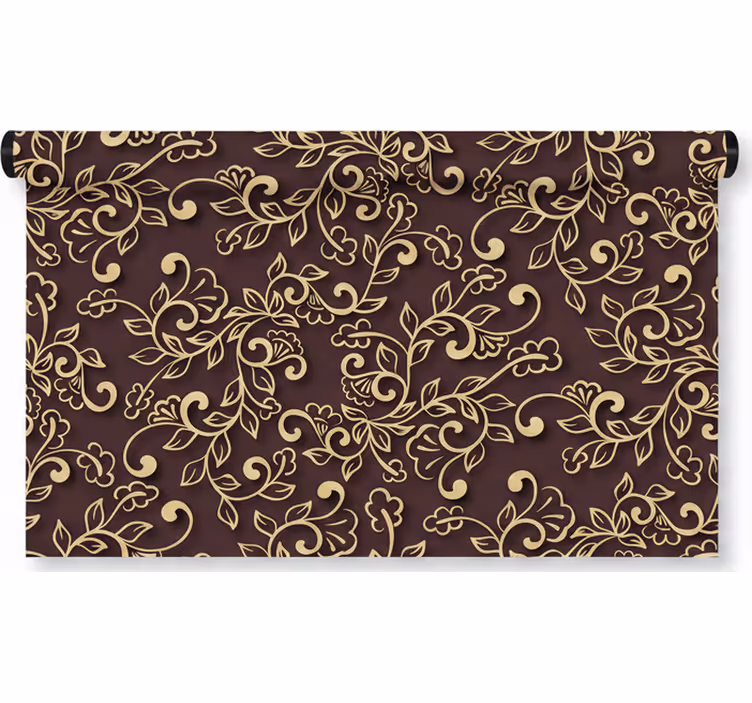 Living room blind with golden tree leaves design - TenStickers