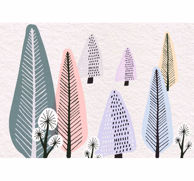 Living room blind woodland waltz - TenStickers