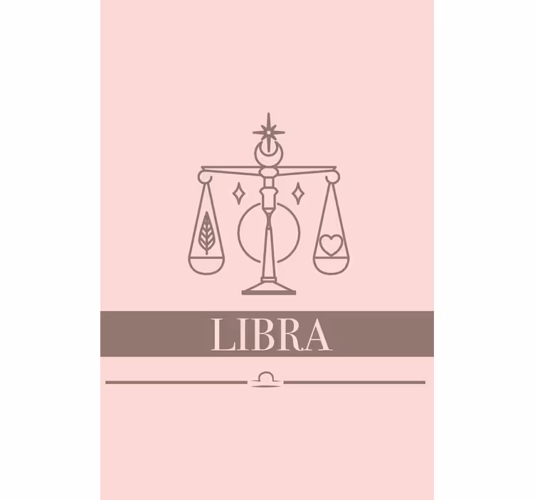 Living room blind libra pink zodiac sign design - TenStickers