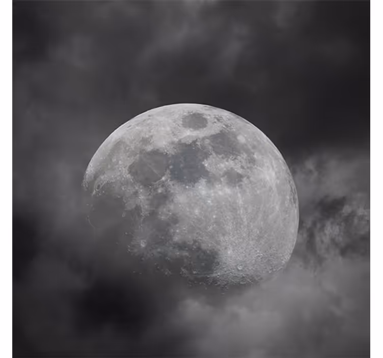 Living room blind in space design gray planet - TenStickers