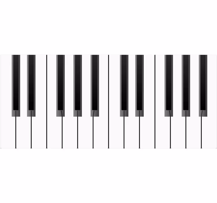 White window blind for grand piano rooms - TenStickers